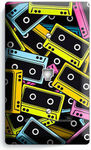 Vintage Audio Cassette Tape Pattern Phone Telephone Cover Plate Music Room Decor - £9.49 GBP