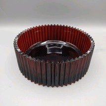 New Flashed Red Ribbed Mikasa discontinued Large 8.5” Bowl Heavy Box 90’... - $300.88 MXN
