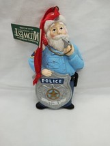 Vintage Midwest Santa Policeman Ceramic Ornament 3 1/2&quot; - $13.80 CAD