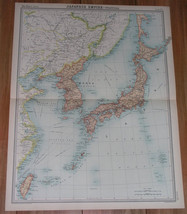 1922 Map Of Japan Japanese Empire Korea Taiwan Sakhalin Russia Vladivostok - £26.13 GBP
