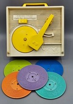 VINTAGE 1971 Fisher-Price Music Box Record Player #995 w/All 5 Records - WORKS! - $46.74