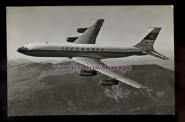 ac0309 - Aircraft - Lufthansa Boeing 707 in flight over land - postcard - £2.20 GBP