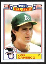Oakland Athletics Jose Canseco 1989 Topps Glossy All Star Insert #6 nr mt ! - £0.39 GBP