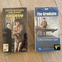 x2 Sealed VHS Dustin Hoffman The Graduate (1967) &amp; Midnight Cowboy - £58.83 GBP