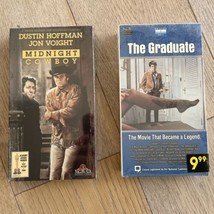 x2 Sealed VHS Dustin Hoffman The Graduate (1967) &amp; Midnight Cowboy - £58.38 GBP