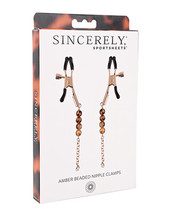 Sincerely Amber Beaded Nipple Clamps - £22.97 GBP