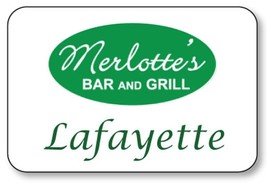 LAFAYETTE TRUE BLOOD Merlottes Bar &amp; Grill pin Fastener Name Badge Hallo... - £12.78 GBP