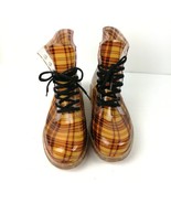 Rain Rubber Boots Womans Henry Ferrera Tartan Size 10 New York - $28.49