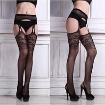 Womens Sexy Lingerie net Lace Top Garter Belt Thigh Stocking Pantyhose - £15.84 GBP