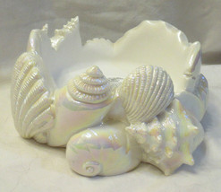 Bath &amp; Body Works Large Candle Holder 3-Wick Iridescent White Seashells - £55.27 GBP