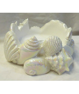 Bath &amp; Body Works Large Candle Holder 3-Wick IRIDESCENT WHITE SEASHELLS - $110.18 CAD