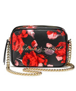 VS Victoria&#39;s Secret Rose Floral Crossbody Bag W/Gold Plated Hardware/w/... - £25.53 GBP