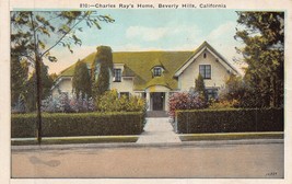 BEVERLY HILLS CA~CHARLES RAY&#39;S HOME~1920s POSTCARD - $7.63