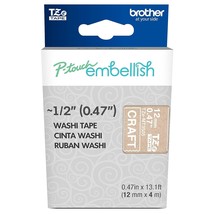Brother P-Touch Embellish White Print on Craft Washi Tape TZeMT3505 - ~ ... - $17.09