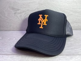 NEW YORK BROOKLYN NY NYC BLACK ORANGE HAT 5 PANEL HIGH CROWN TRUCKER SNA... - $18.66