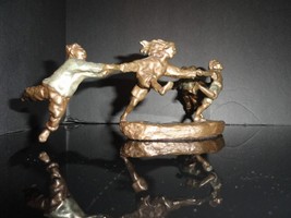 Mark Hopkins " Crack the Whip" Bronze Sculpture 11" x 4" x4" image 6