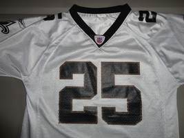 Reebok New Orleans Saints #25  Reggie Bush White Youth L NFL Football Jersey - £15.68 GBP