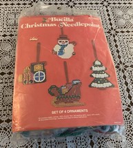 Bucilla Christmas Needlepoint Kit 60515 Four Ornaments USA Made New Open... - £9.76 GBP