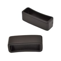 20mm Watch Band Strap Loop/Keeper Black Rubber - $14.53 CAD