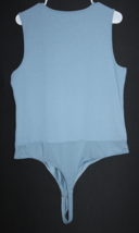 Nina Parker Bodysuit Women&#39;s Plus Size 2X Chambray Blue Sleeveless Stretch NEW - £14.22 GBP