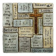Christian Words and Sayings Crossword Wall Plaque 10.25 Inch - $32.98
