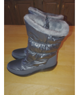SKECHERS ADVENTURE LADIES GRAY PUFFY PADDED 11&quot; BOOTS-SZ 9-WORN ONCE-FAU... - $61.38 CAD