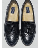 Bostonian Black Leather Wingtip Tassel Loafer Shoes Slip On Men&#39;s 9.5 D/B - $25.00