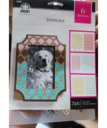 Folk Art Stencils 31062E 6 Designs On 3 Pieces 7 X 10 Inch New Backgrounds - $12.17 CAD