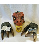 Jurassic World ~ Velociraptor Mask ~Orange Raptor Dinosaur and Claws - £38.34 GBP