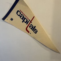 Vintage Pennant Felt Washington Capitals 29&quot; x12&quot; Hockey 1970&#39;s - £21.36 GBP