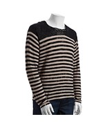  HARRISON-black overdye stripe crewneck sweater  SIZE XL- $245-NIP - $136.11 CAD