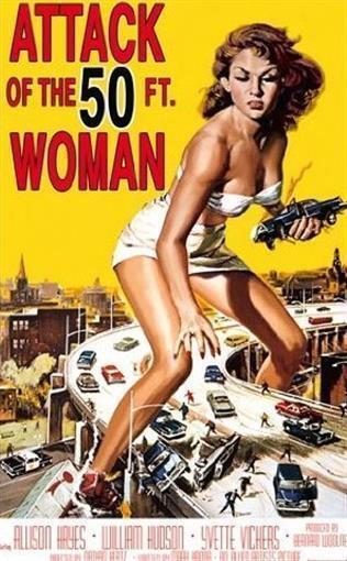 Attack De The 50 Foot Women&#39;s Poster Film Cover Fifty-
show original tit... - $6.28