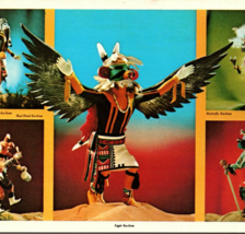 Vintage Handmade Kachina Dolls Hopi Culture Petley Studio Chrome Postcard - $12.95