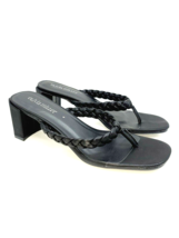 Olivia Miller Sandbanks Braided Thong Sandals- Black, US 8M *cosmetic defect* - £15.57 GBP