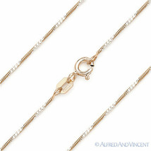 1mm Snake Link .925 Sterling Silver Two-Tone 14k Rose Gold-Plated Chain Necklace - £15.48 GBP+