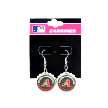 ARIZONA DIAMONDBACKS MLB Team Logo Licensed, Bottle Cap Style Dangle Ear... - £4.69 GBP