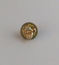 Vintage Tiny Jeweled Gold Tone Bumblebee Lapel Hat Pin - £6.48 GBP