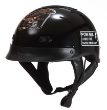 POW MIA Motorcycle Helmet Black DOT Half Biker Shorty Helmet Cruiser W Visor + - £51.47 GBP+