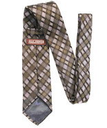 GALLIENI 1889 Dark Grays ITALY Dress TIE CRAVATE Cravatta $98 Silk Cotton - £54.56 GBP
