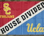 UCLA Bruins USC Trojans House Divided Flag 3x5 ft NCAA Sports Banner Man... - £12.73 GBP