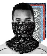 2 PACK - Unisex Fashion Paisley Bandana Face Mask Neck Gaiter Washable R... - $10.99