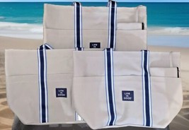 Life Is Good Tote Bag Canvas Shoulder Carry Beach Shopping Gift Pouch LOT OF 3 - £74.52 GBP