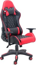 Comfty Red &amp; Black Diamond Quilted Leather Chairs, Multicolor - £201.72 GBP