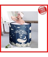 Space-Saving Round Bath Tub - Eco-Friendly Materials &amp; Easy Assembly Inc... - €63,48 EUR