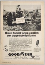 1955 Print Ad Goodyear Super Sure Grip Tires Farmer on Tractor Akron,Ohio - £15.25 GBP