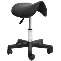 Ergonomic Rolling Saddle Stool with Swivel and Adjustable Height for Spa, - €83,07 EUR