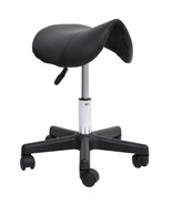 Ergonomic Rolling Saddle Stool with Swivel and Adjustable Height for Spa, - €82,69 EUR