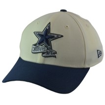 Dallas Cowboys New Era 39THIRTY NFL Sideline Coaches Flex Fit Ivory &amp; Blue Hat - £24.02 GBP