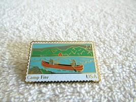 1995 United States Postal Service Multi-Colored 22 Cent Campfire Stamp Pin - £4.70 GBP