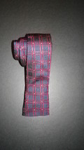 Yates &amp; Co London 2 piece skinny red check silk tie free shipping - $19.00